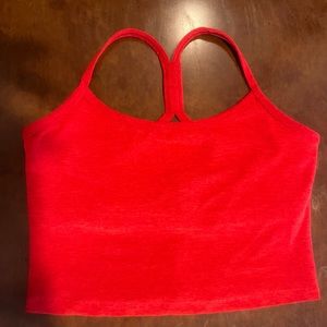 Beyond Yoga Spacedye Slim Racerback Cropped Tank w/ Shelf Bra